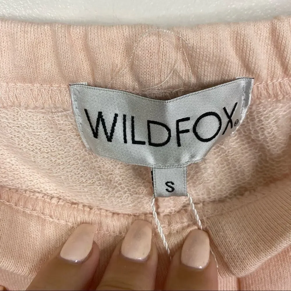 Wildfox Striped Love Life Jack Jogger Pant in Pink Grapefruit NWT Women's Small